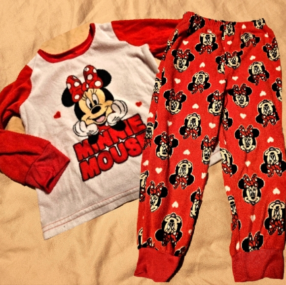 Minnie Mouse Fleece PJs | 5T | Toddler | Disney Junior | Pants | Shirt | Set - Picture 1 of 10